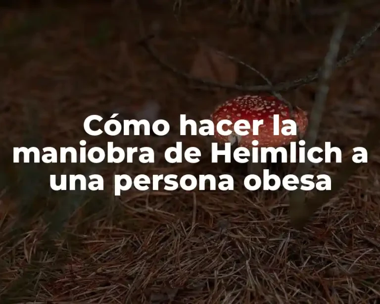 Cómo hacer la maniobra de Heimlich a una persona obesa