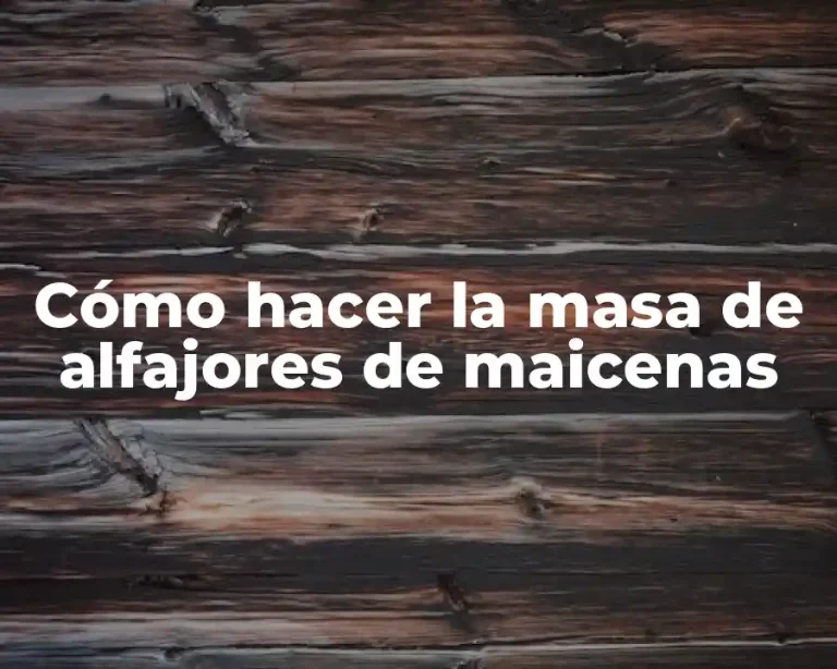 Cómo hacer la masa de alfajores de maicenas