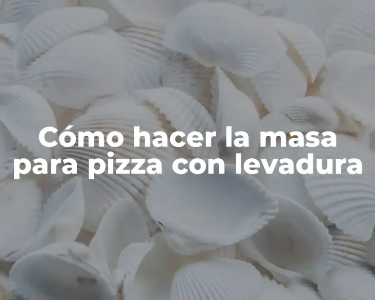 Cómo hacer la masa para pizza con levadura
