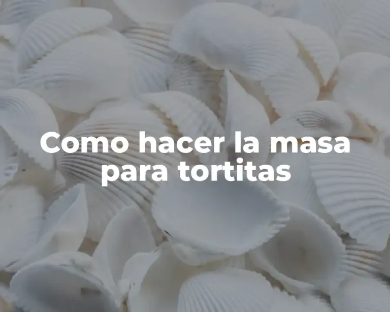 Como hacer la masa para tortitas