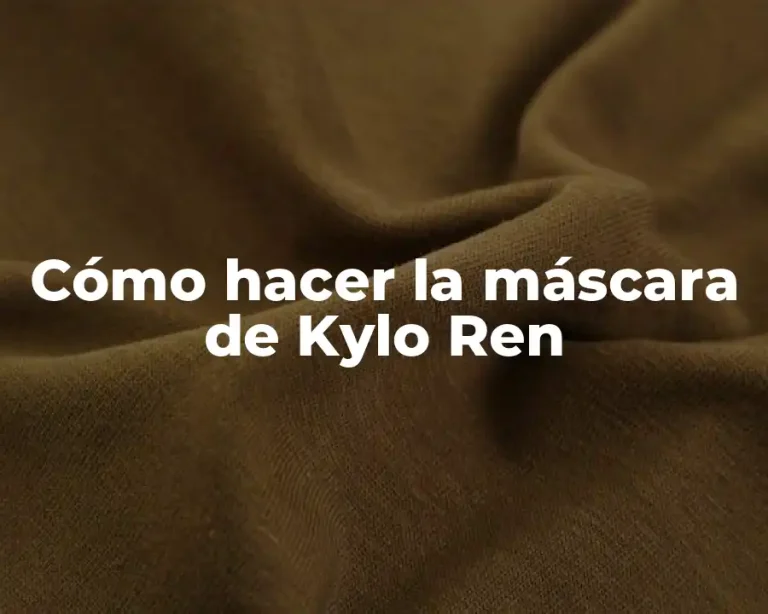 Cómo hacer la máscara de Kylo Ren