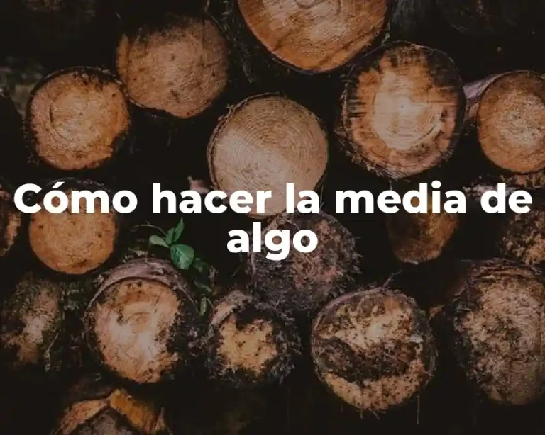 Cómo hacer la media de algo