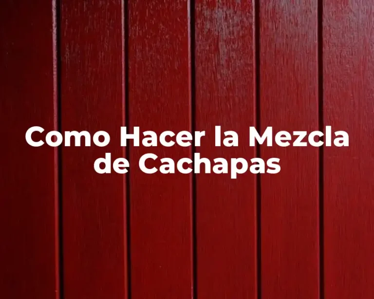 Como Hacer la Mezcla de Cachapas