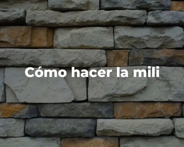 Cómo hacer la mili