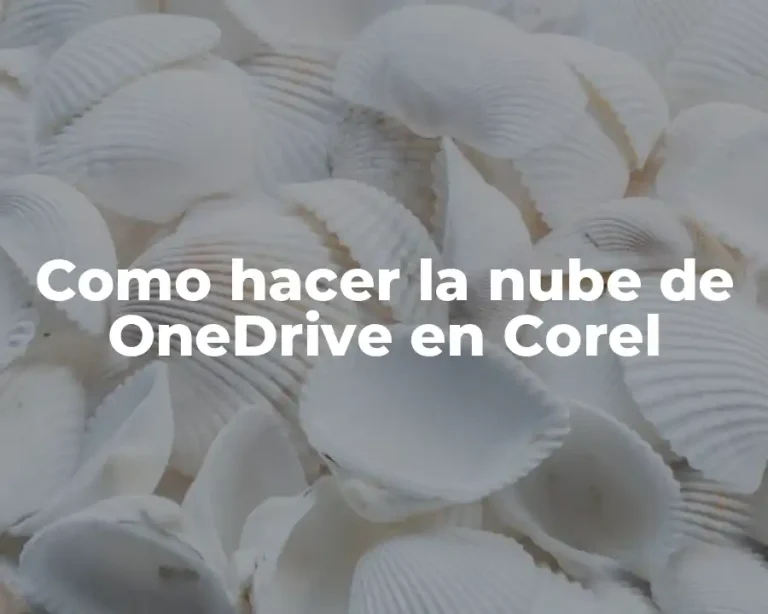 Como hacer la nube de OneDrive en Corel