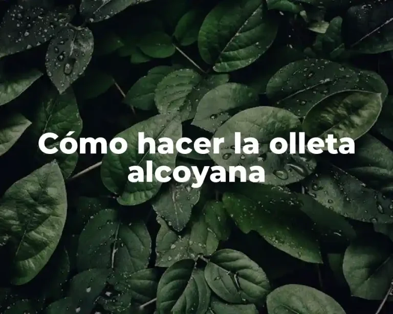Cómo hacer la olleta alcoyana