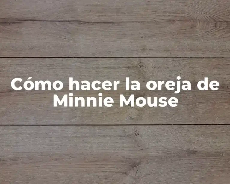 Cómo hacer la oreja de Minnie Mouse