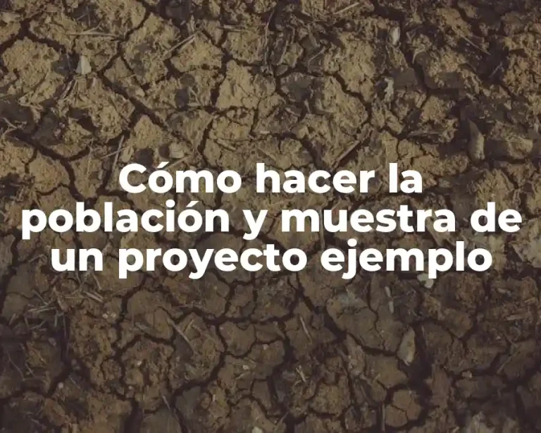 Cómo hacer la población y muestra de un proyecto ejemplo