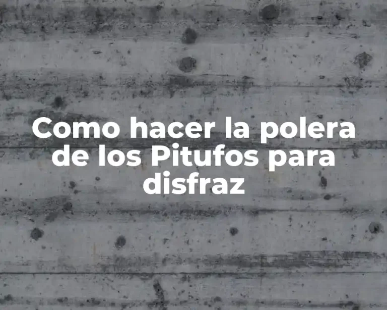 Como hacer la polera de los Pitufos para disfraz