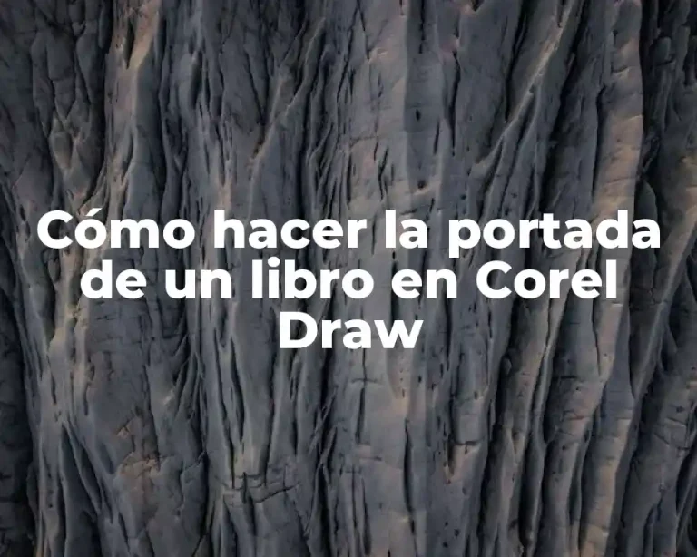 Cómo hacer la portada de un libro en Corel Draw