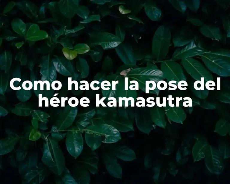Como hacer la pose del héroe kamasutra