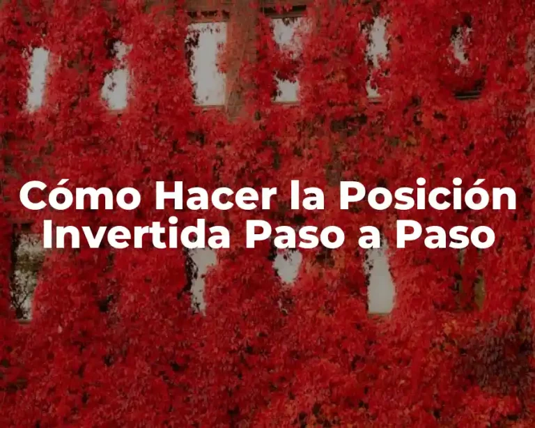 Cómo Hacer la Posición Invertida Paso a Paso