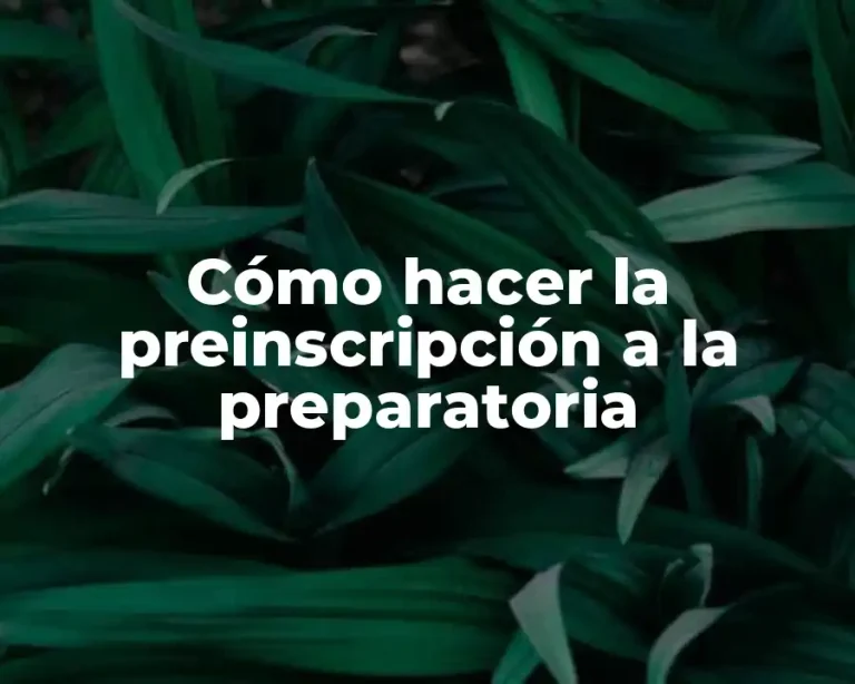 Cómo hacer la preinscripción a la preparatoria