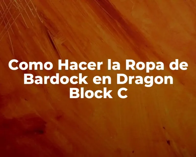 Como Hacer la Ropa de Bardock en Dragon Block C