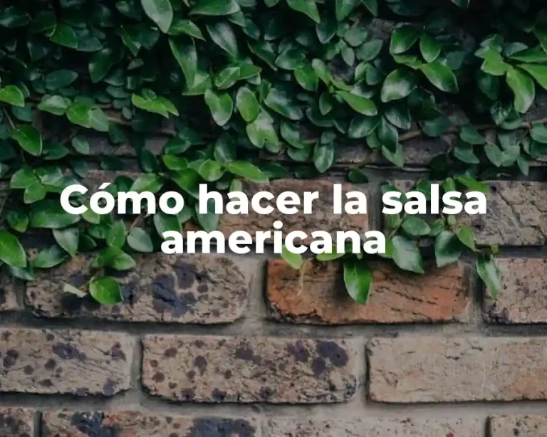 Cómo hacer la salsa americana