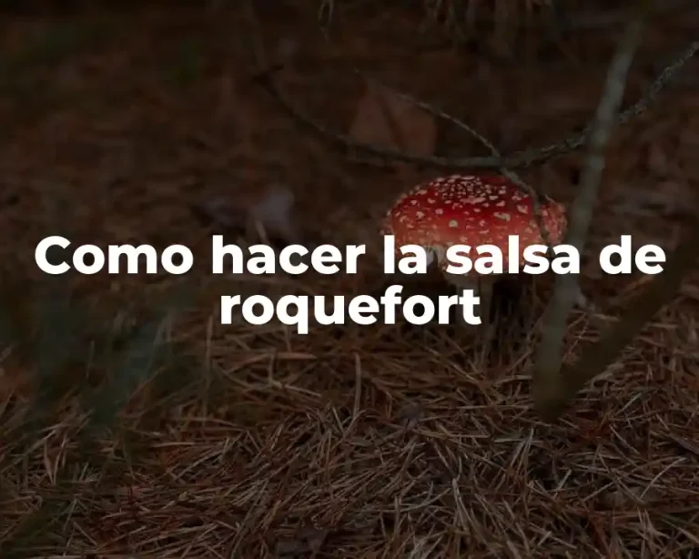 Como hacer la salsa de roquefort