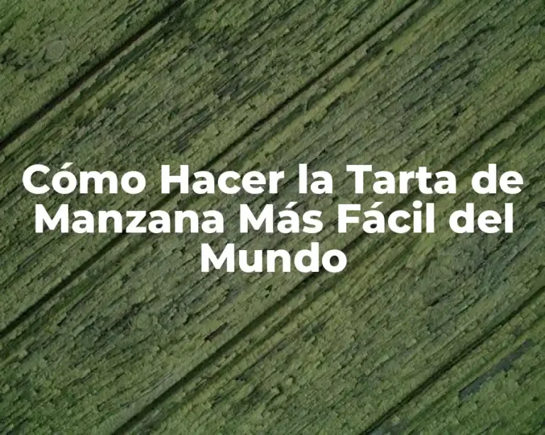 Cómo Hacer la Tarta de Manzana Más Fácil del Mundo