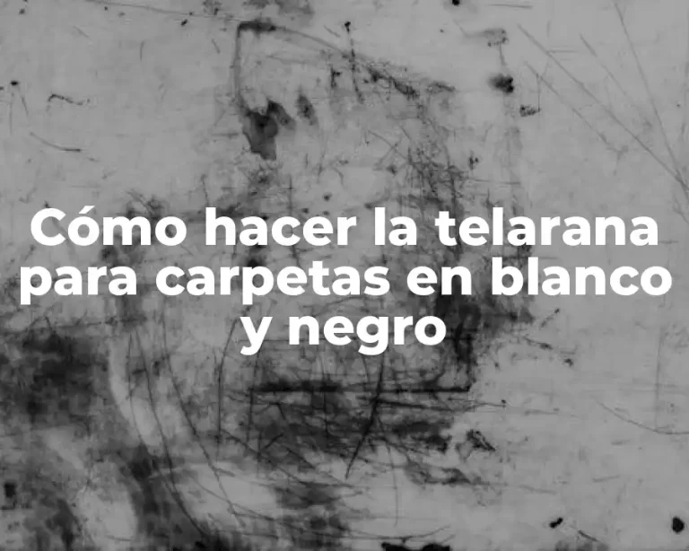 Cómo hacer la telarana para carpetas en blanco y negro