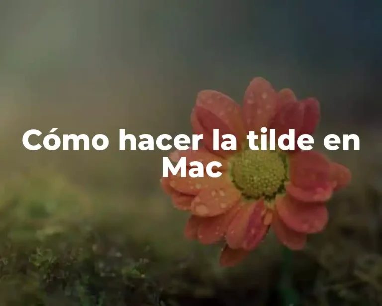 Cómo hacer la tilde en Mac
