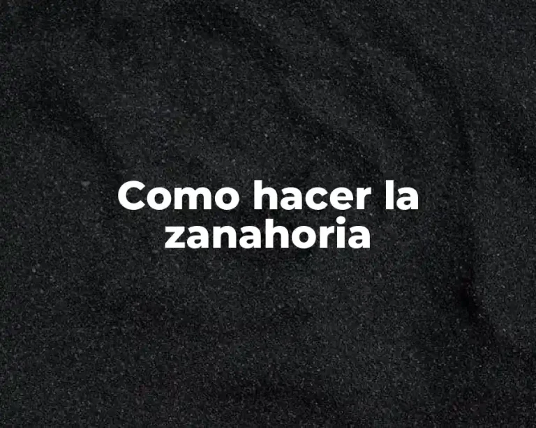 Como hacer la zanahoria
