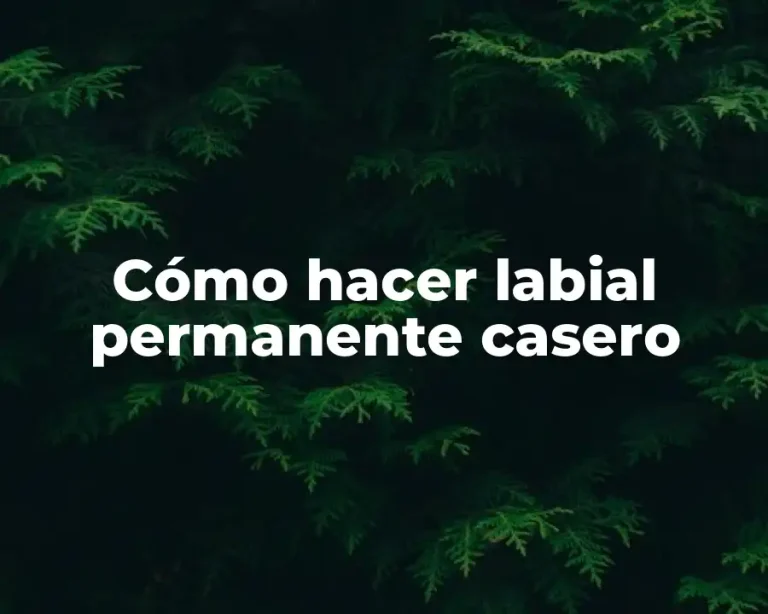 Cómo hacer labial permanente casero