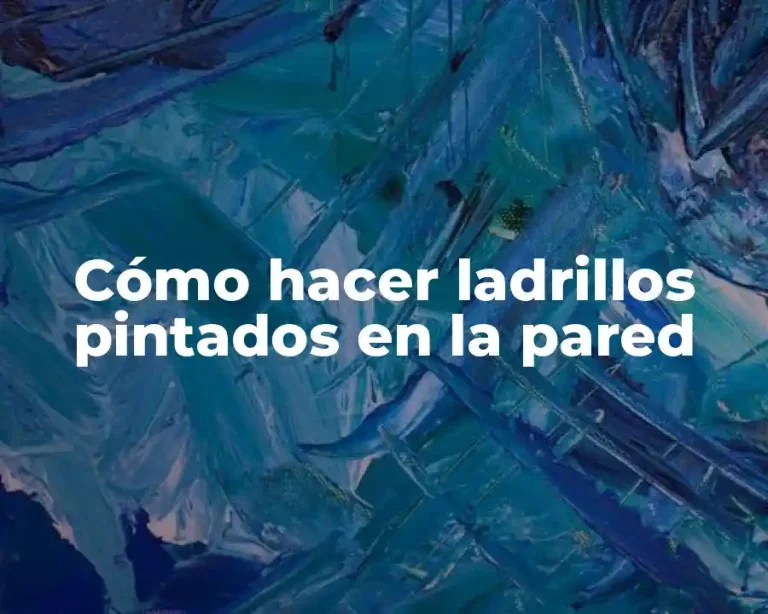 Cómo hacer ladrillos pintados en la pared