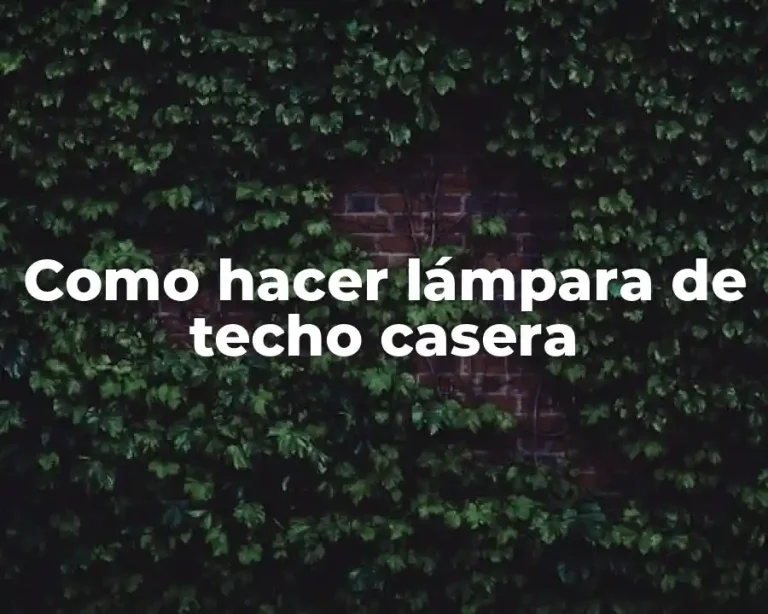 Como hacer lámpara de techo casera