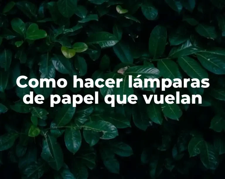 Como hacer lámparas de papel que vuelan