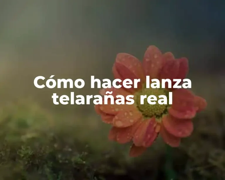 Cómo hacer lanza telarañas real