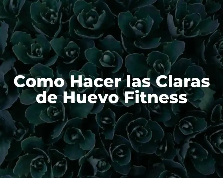 Como Hacer las Claras de Huevo Fitness