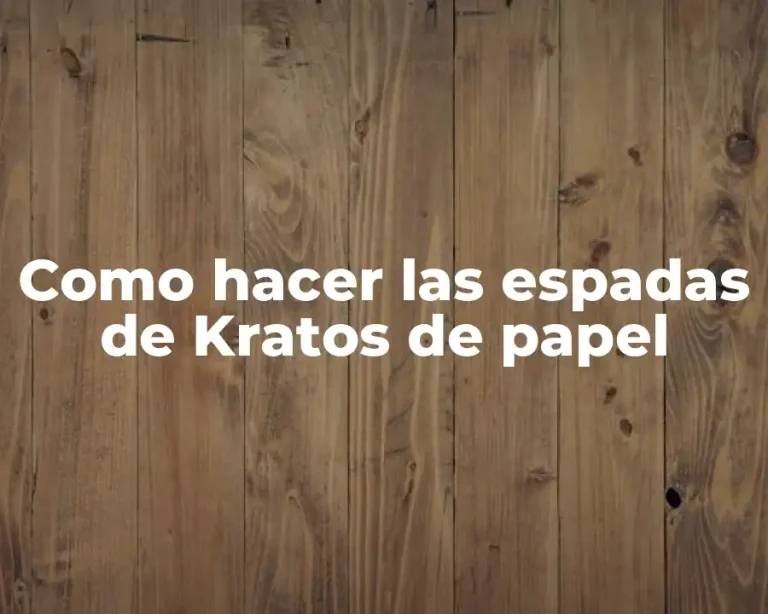 Como hacer las espadas de Kratos de papel