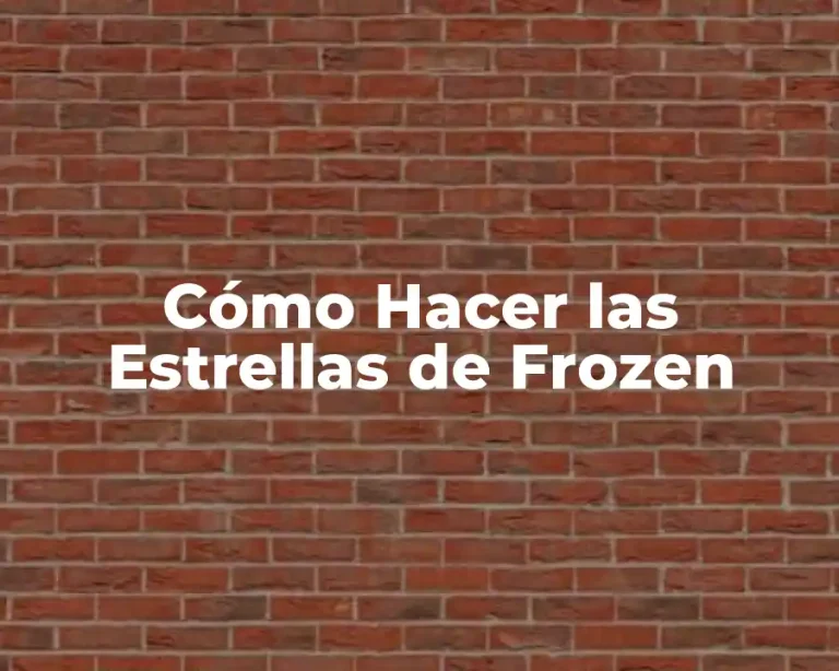 Cómo Hacer las Estrellas de Frozen
