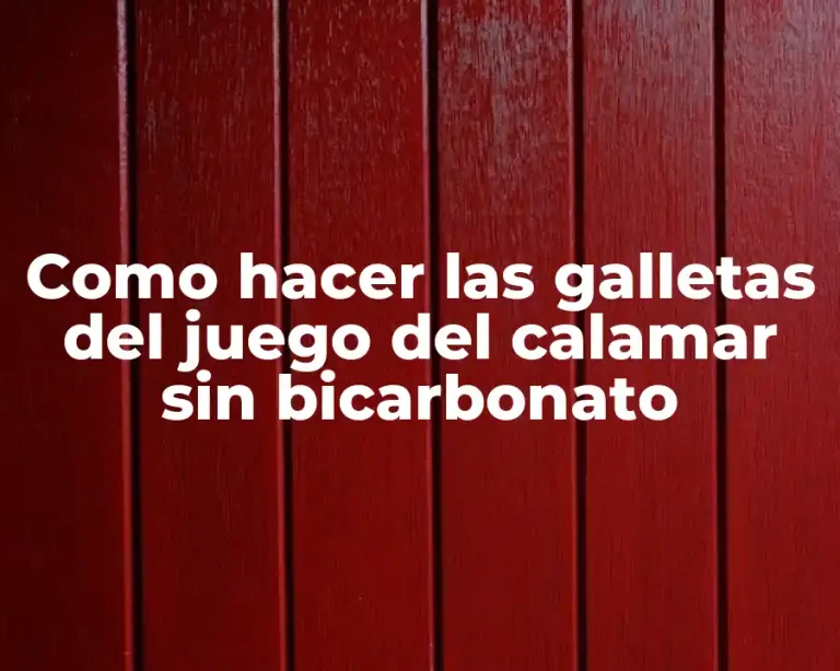 Como hacer las galletas del juego del calamar sin bicarbonato