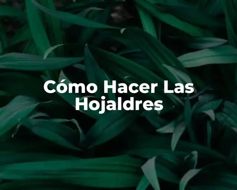 Cómo Hacer Las Hojaldres