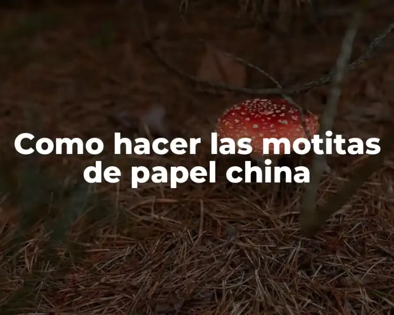 Como hacer las motitas de papel china