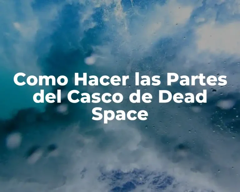 Como Hacer las Partes del Casco de Dead Space