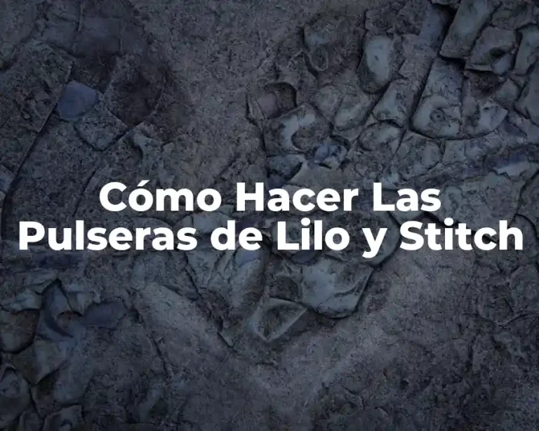 Cómo Hacer Las Pulseras de Lilo y Stitch