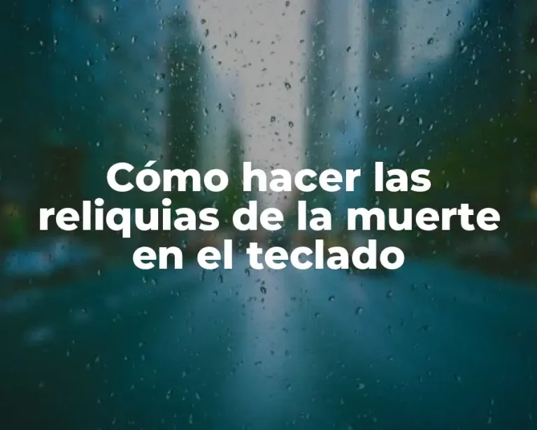 Cómo hacer las reliquias de la muerte en el teclado