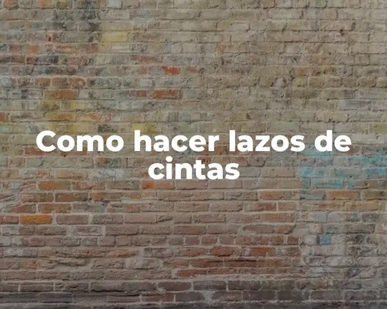 Como hacer lazos de cintas