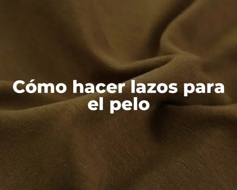 Cómo hacer lazos para el pelo