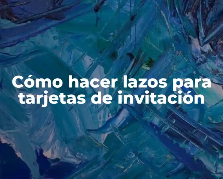 Cómo hacer lazos para tarjetas de invitación
