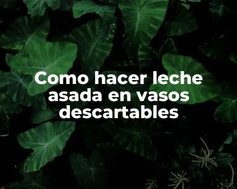 Como hacer leche asada en vasos descartables