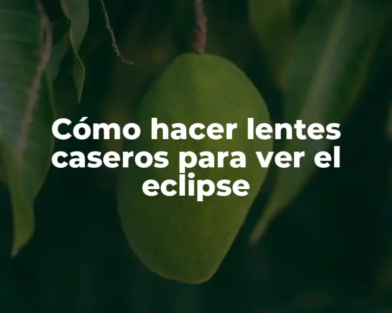 Cómo hacer lentes caseros para ver el eclipse