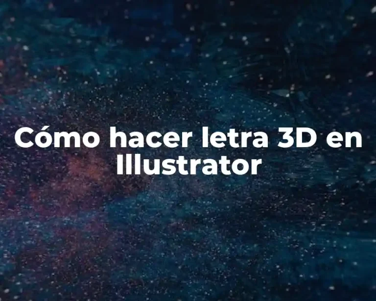 Cómo hacer letra 3D en Illustrator