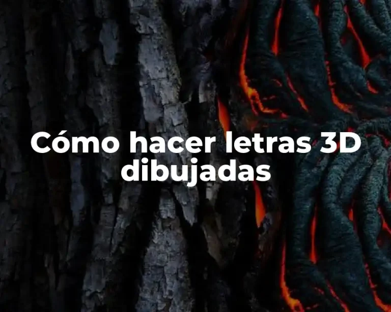 Cómo hacer letras 3D dibujadas
