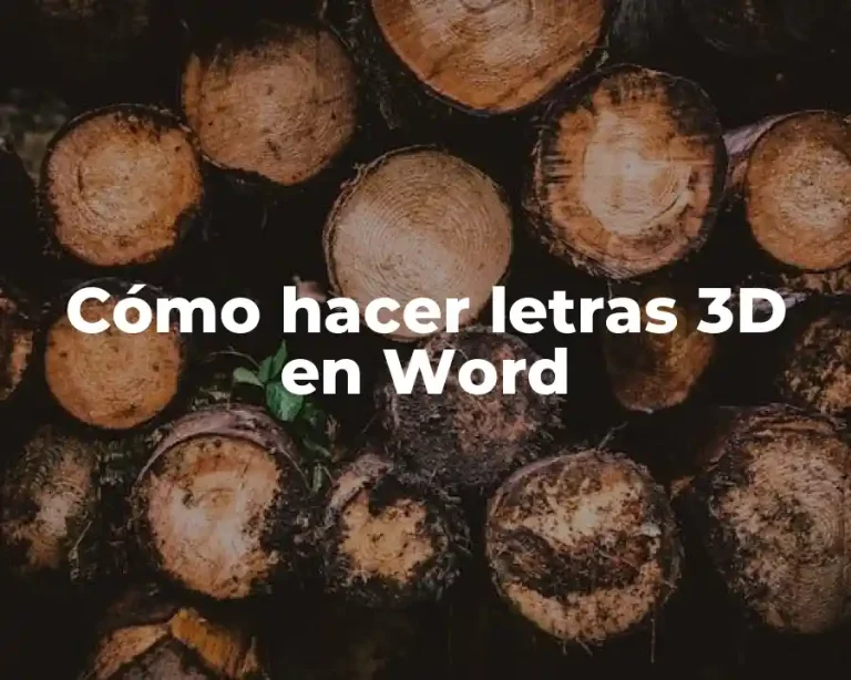 Cómo hacer letras 3D en Word