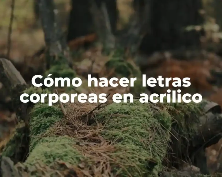 Cómo hacer letras corporeas en acrilico