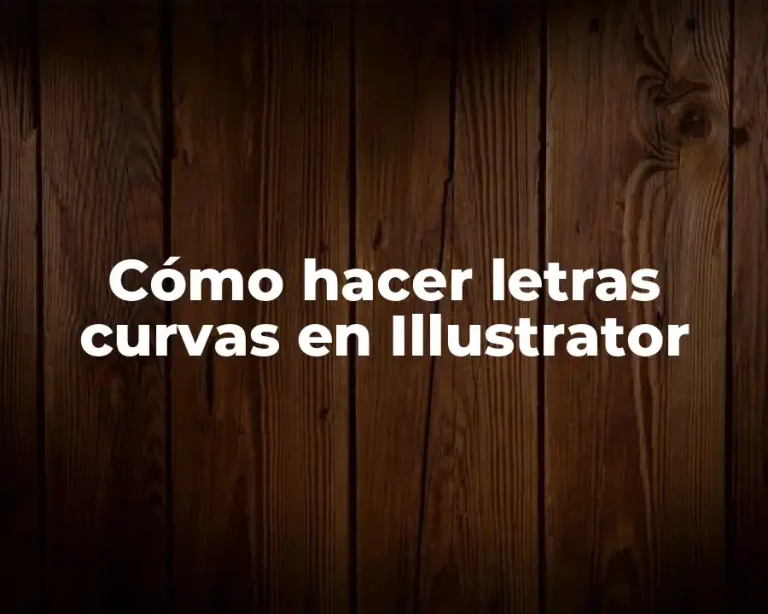 Cómo hacer letras curvas en Illustrator