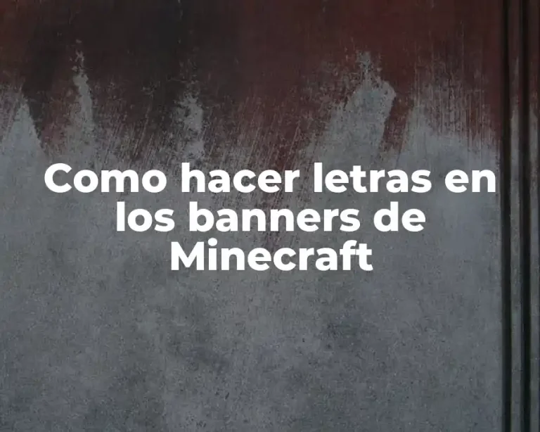 Como hacer letras en los banners de Minecraft