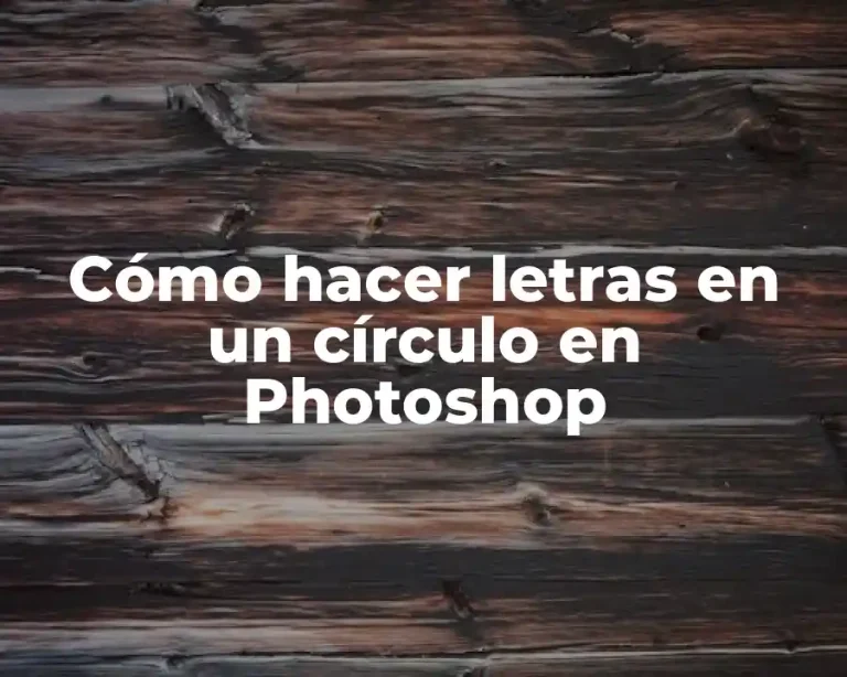 Cómo hacer letras en un círculo en Photoshop